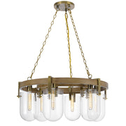 Burlington-Oak-Wood-Brass-Chandelier-The-Cabin-Shack-1