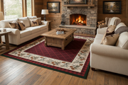Evergreen Garnet Rug Staged | The Cabin Shack
