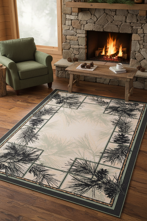 Noble Pines Lodge Rug Collection Staged | The Cabin Shack