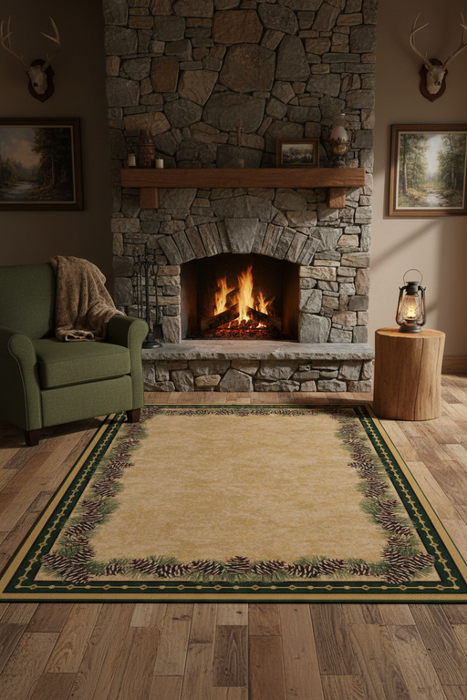 Pine Mountain Lodge Rug Collection Staged | The Cabin Shack