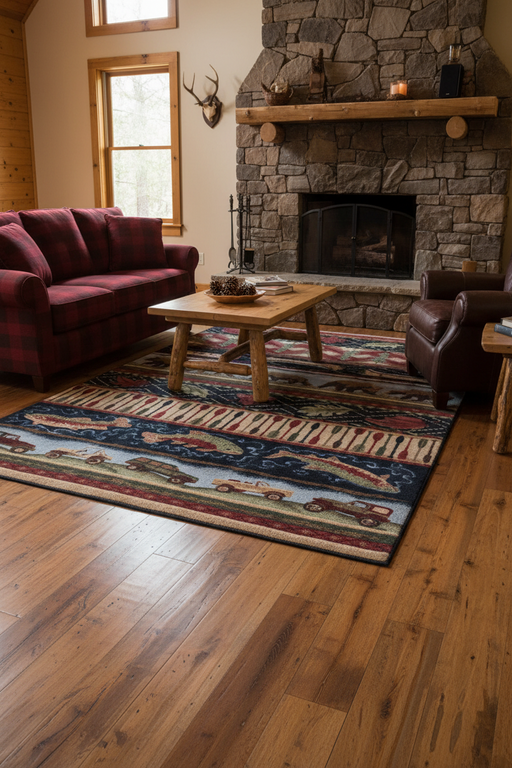 Wilderness Trek Lodge Rug Collection Staged | The Cabin Shack