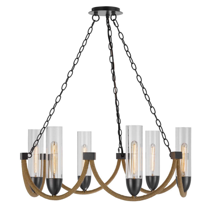 Castle-Pines-Burlap-6-Light-Chandelier-The-Cabin-Shack-1