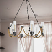 Castle-Pines-Burlap-6-Light-Chandelier-The-Cabin-Shack-3