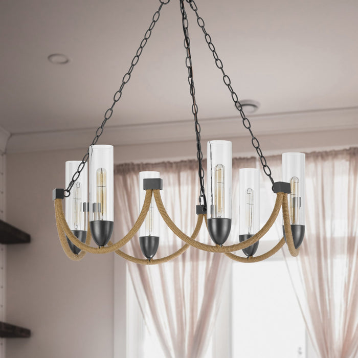 Castle-Pines-Burlap-6-Light-Chandelier-The-Cabin-Shack-3