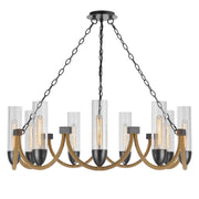 Castle-Pines-Burlap-9-Light-Chandelier-The-Cabin-Shack-1