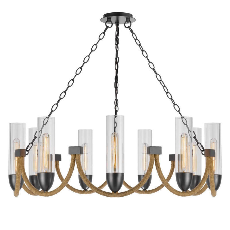 Castle-Pines-Burlap-9-Light-Chandelier-The-Cabin-Shack-1