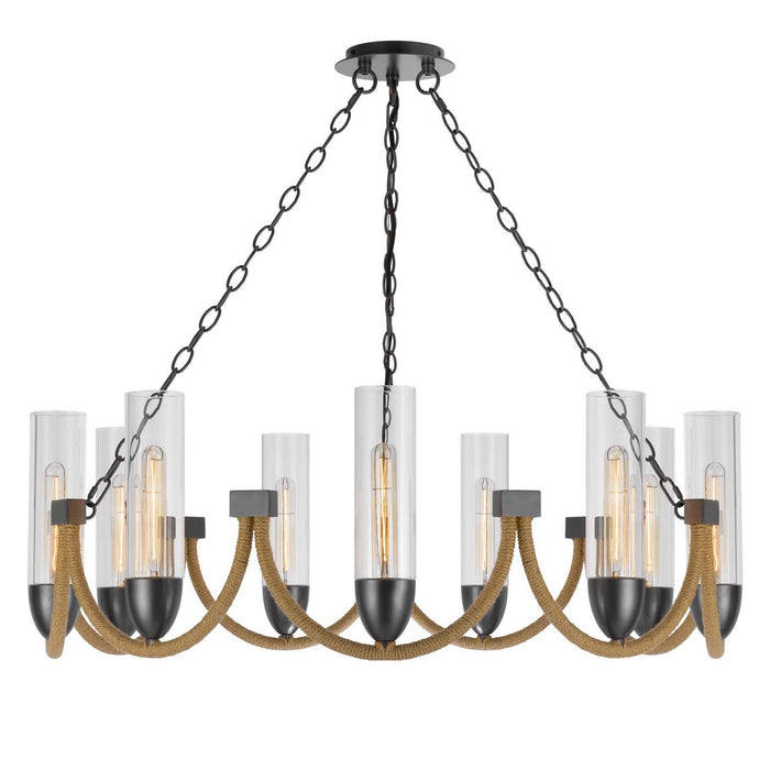 Castle-Pines-Burlap-9-Light-Chandelier-The-Cabin-Shack-1