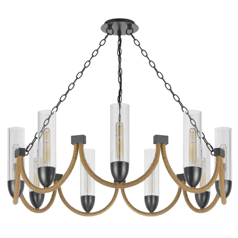 Castle-Pines-Burlap-9-Light-Chandelier-The-Cabin-Shack-2