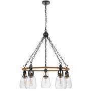 Central-City-Rustic-Burlap-5-Light-Chandelier-The-Cabin-Shack