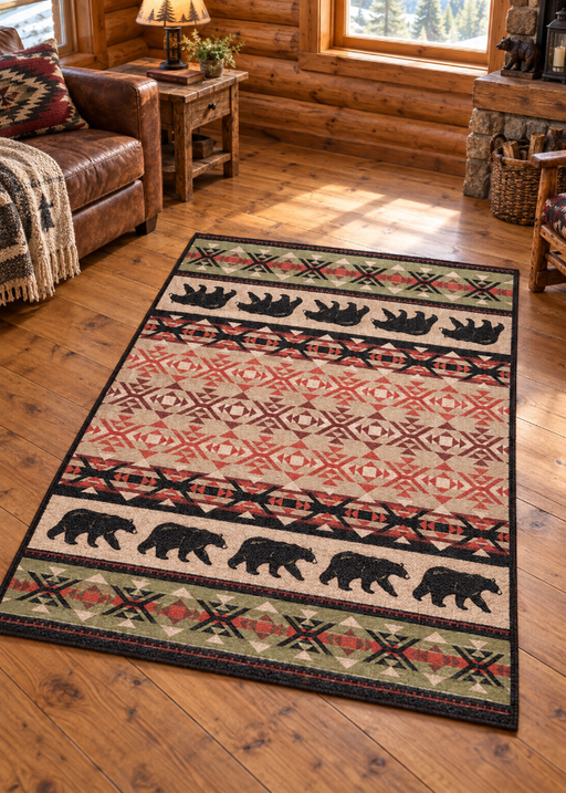 Cozy Bears Lodge Rug Collection | The Cabin Shack