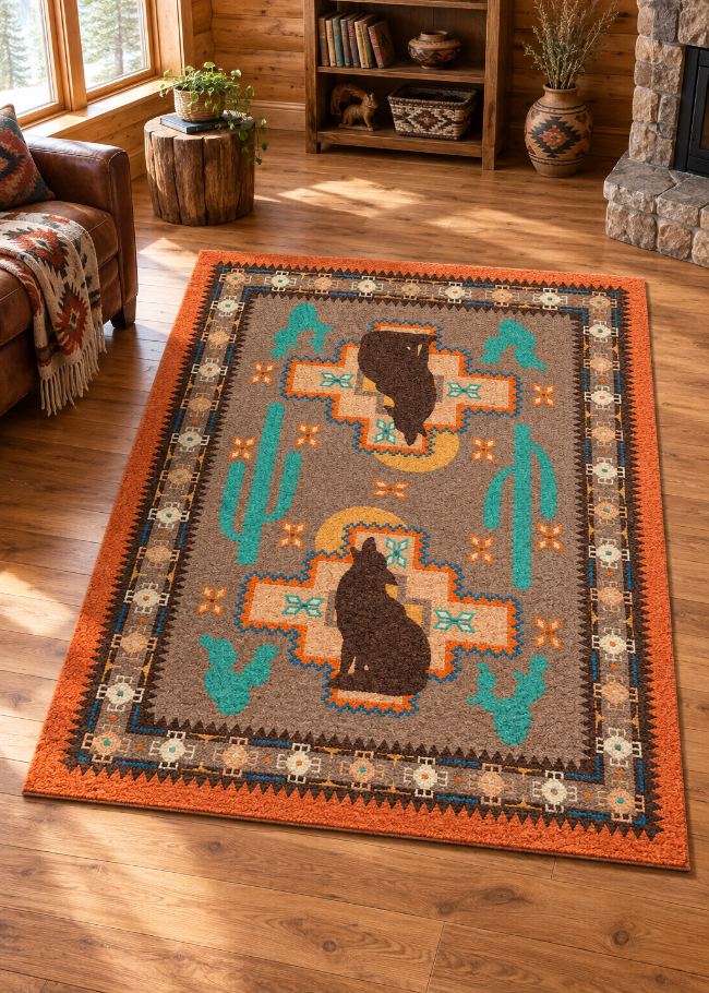 Desert Wolf Rug | The Cabin Shack