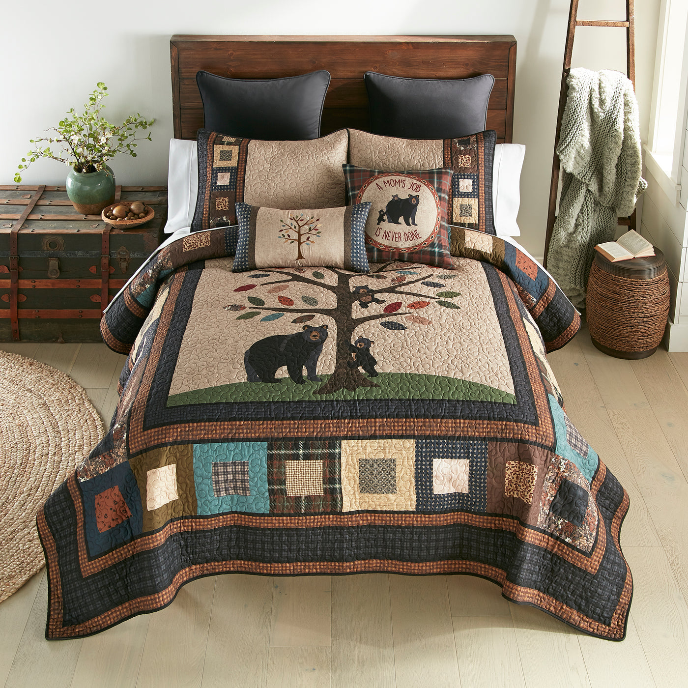 Mountain Bear Quilted Blanket NCU0NTD1182 main image 0