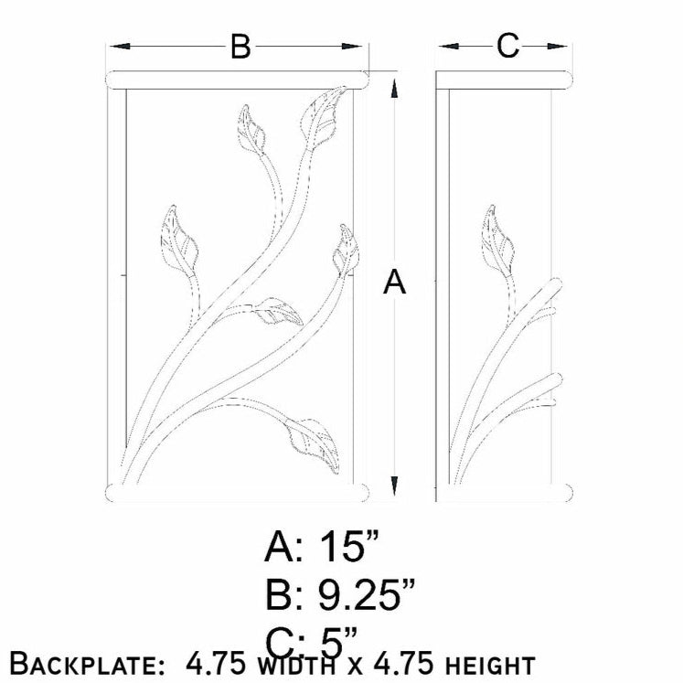 Hanging-Lake-Black-Leaf-Wall-Sconce-The-Cabin-Shack-1
