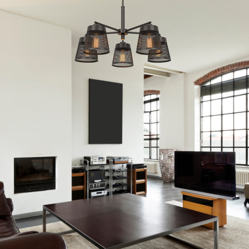 Matte-Black-Breckenridge-Farmhouse-Chandelier-The-Cabin-Shack-1