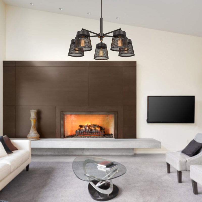 Matte-Black-Breckenridge-Farmhouse-Chandelier-The-Cabin-Shack-2