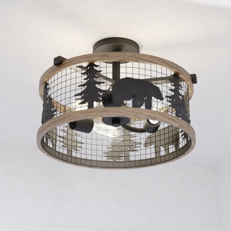 Oak-Wood-Cheyenne-Bear-Trail-Ceiling-Light-The-Cabin-Shack
