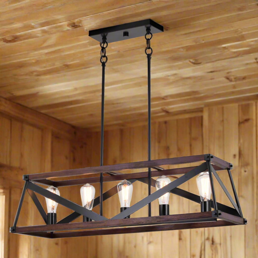 Paradise Trail Farmhouse Island Chandelier | The Cabin Shack