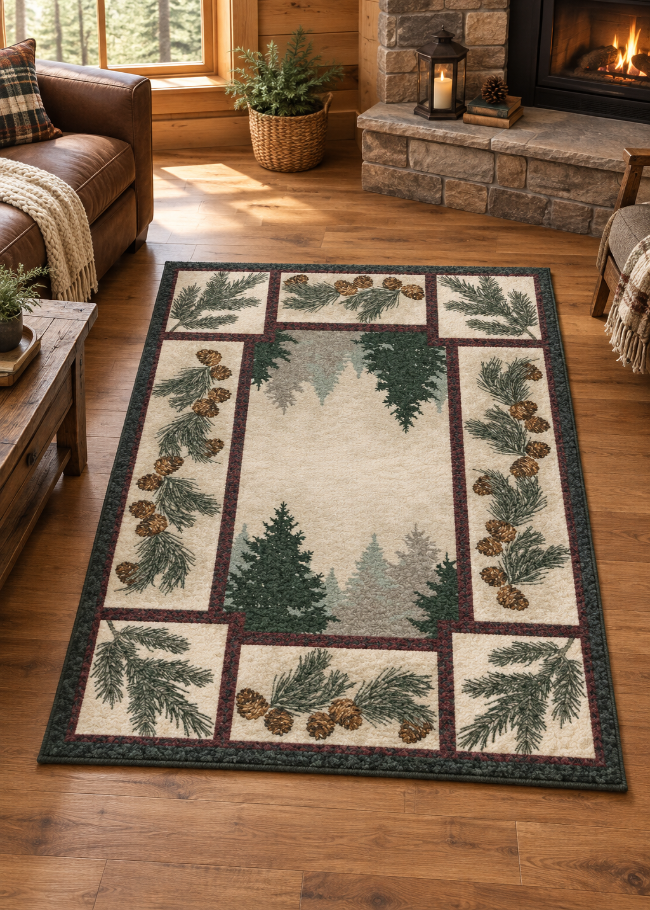 Pine Forest Rug | The Cabin Shack