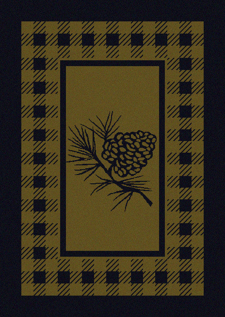 Green Pinecone Retreat Rug | The Cabin Shack