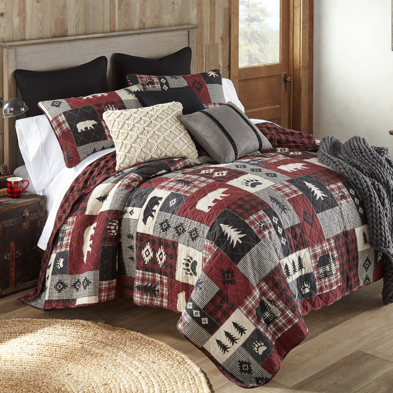 Red-Plaid-Glen-Alpine-Trail-Quilt-Set-The-Cabin-Shack