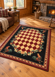Rooster Kitchen Red Rug Collection | The Cabin Shack