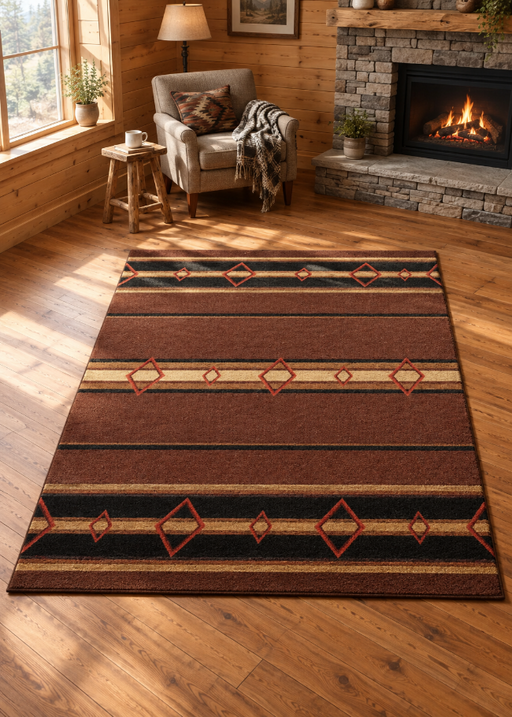 Southwest Corners Brown Rug Collection | The Cabin Shack