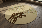 Tan Moose Retreat Lodge Rug Collection Staged | The Cabin Shack