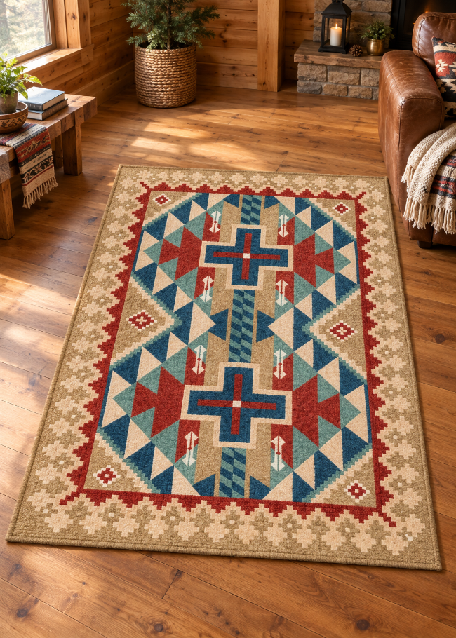 Tribal Cream Rug | The Cabin Shack