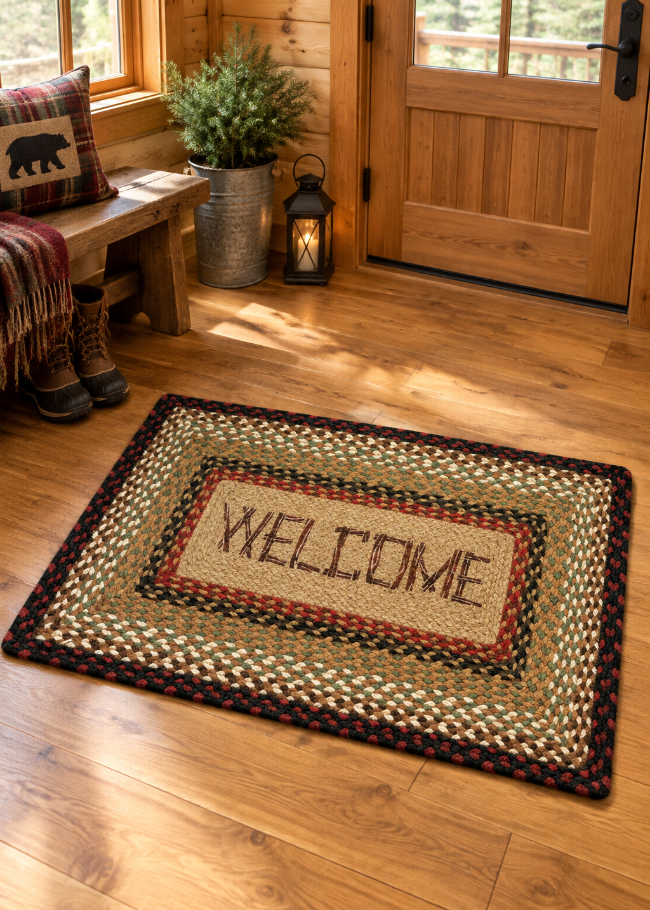 Welcome Jute Rug | The Cabin Shack