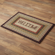 Welcome Jute Rug Staged | The Cabin Shack