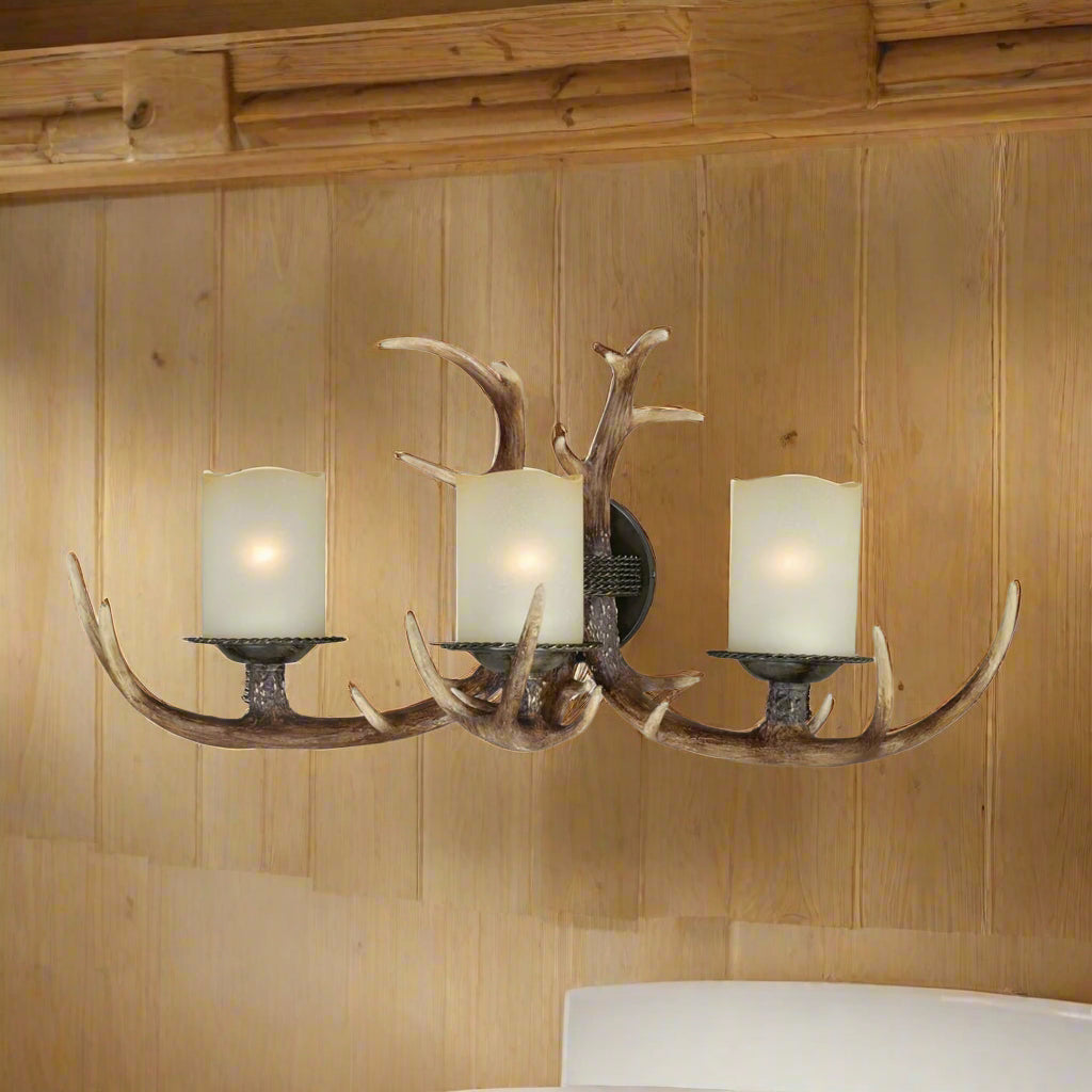 Yosemite Antler 3 Light Vanity | The Cabin Shack