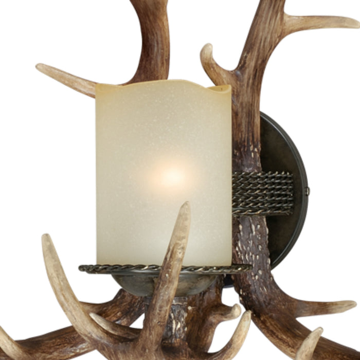 Bathroom vanity light fixture for a log cabin-4