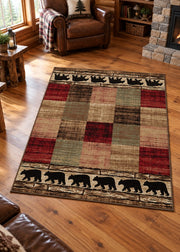 Appleton Bear Rug Living Room | The Cabin Shack