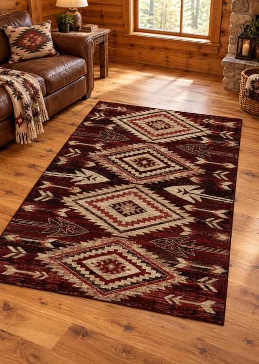 Arrow Tip Blaze Rug Living Room | The Cabin Shack