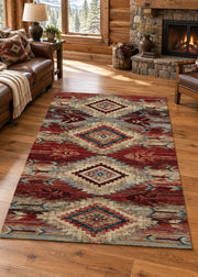 Arrow Tip Sunset Rug Living Room | The Cabin Shack