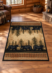 Aspen Bear Rug Living Room | The Cabin Shack