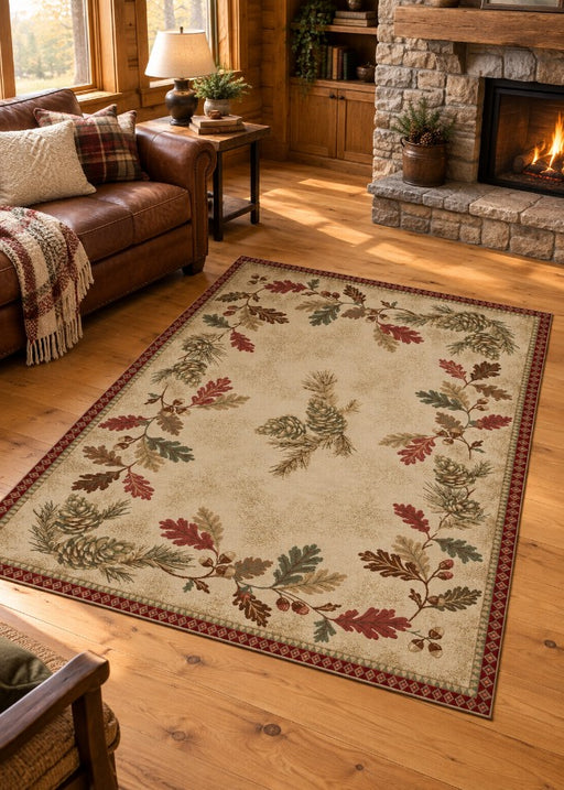 Autumn Pine Rug Living Room | The Cabin Shack