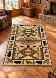 Backwoods Rug Living Room | The Cabin Shack