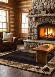 Basin Pine Rug Living Room | The Cabin Shack