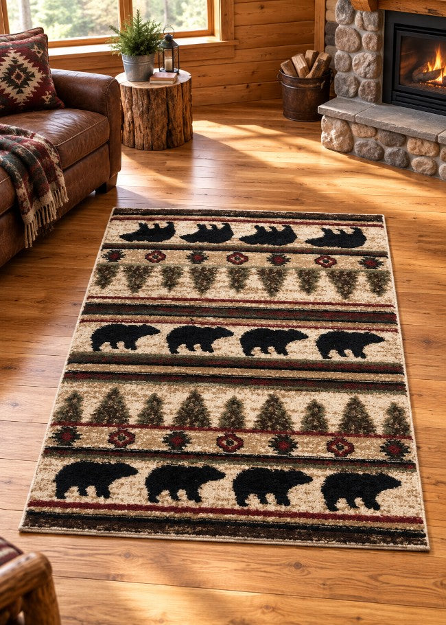 Bear Hills Rug Living Room | The Cabin Shack