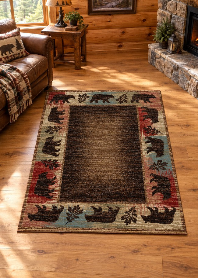 Bear Lake Trailhead Rug Living Room | The Cabin Shack