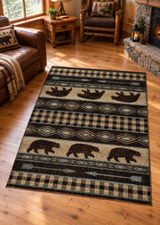 Bear Lodge Tan Rug Living Room | The Cabin Shack