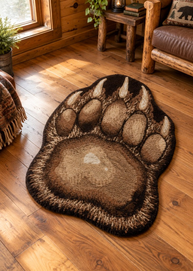 Bear Trail Paw Lodge Rug Collection Living Room | The Cabin Shack