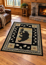 Bears At Dusk Rug Living Room | The Cabin Shack