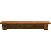 Angled view of the Bighorn Mountain Reclaimed Barnwood Wall Shelf