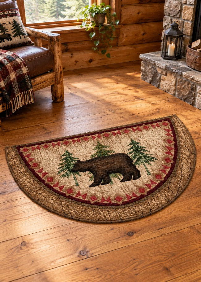 Birch Bear Rug Living Room | The Cabin Shack