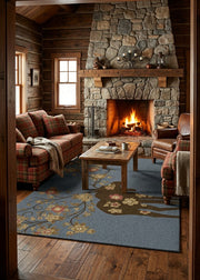 Blue Moose Retreat Lodge Rug Collection Living Room | The Cabin Shack