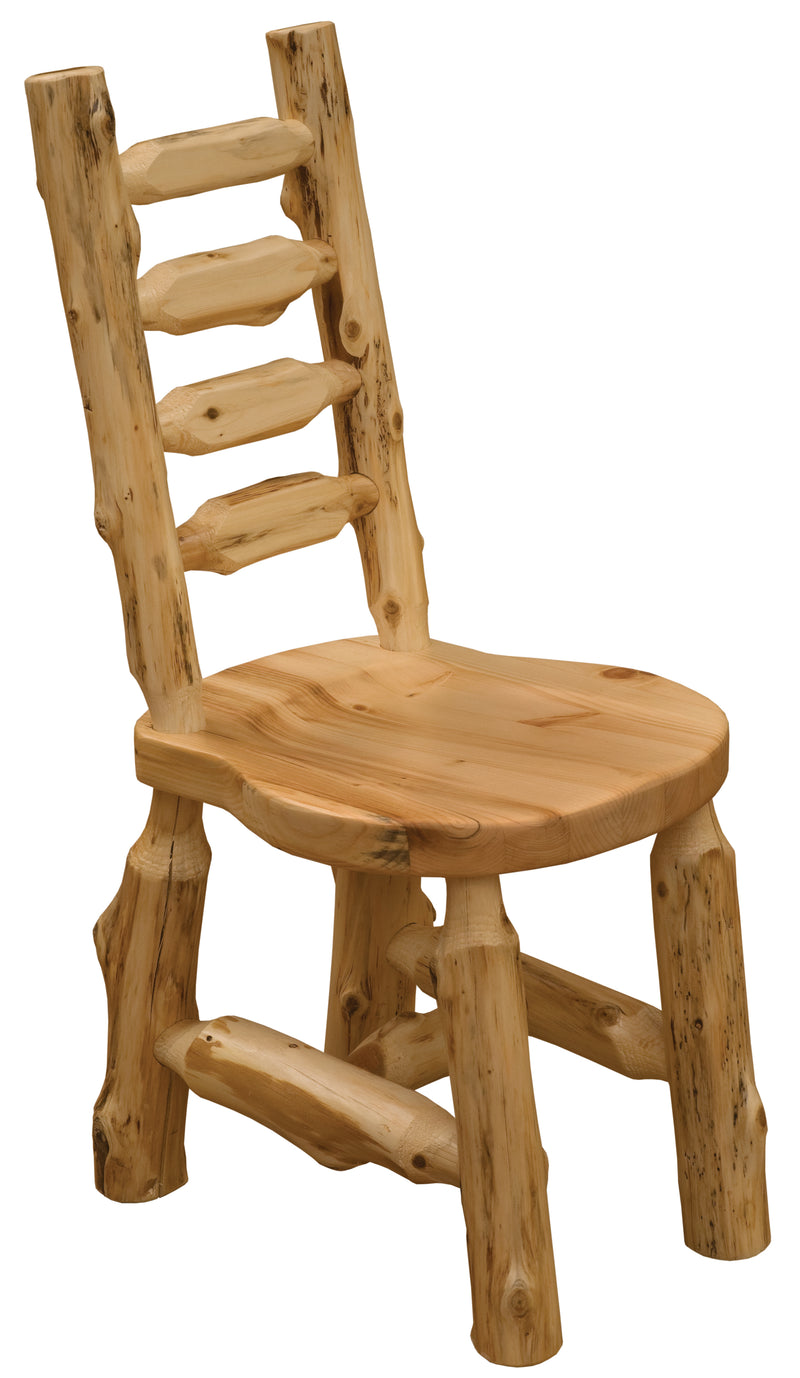 Angled view of the Carson Peak Cedar Ladder Back Bistro Chair