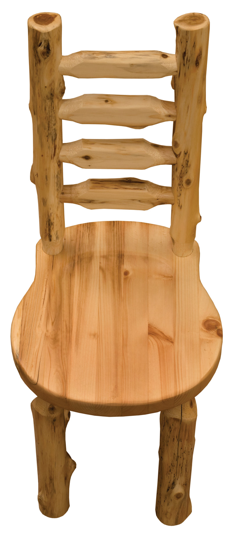 Side view of the Carson Peak Cedar Ladder Back Bistro Chair