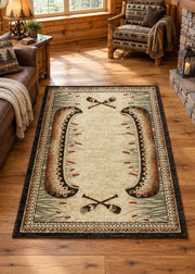 Cattail Canoe Rug Living Room | The Cabin Shack